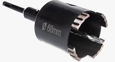 Коронка алмазная с переходником SDS+ 68мм // Росомаха