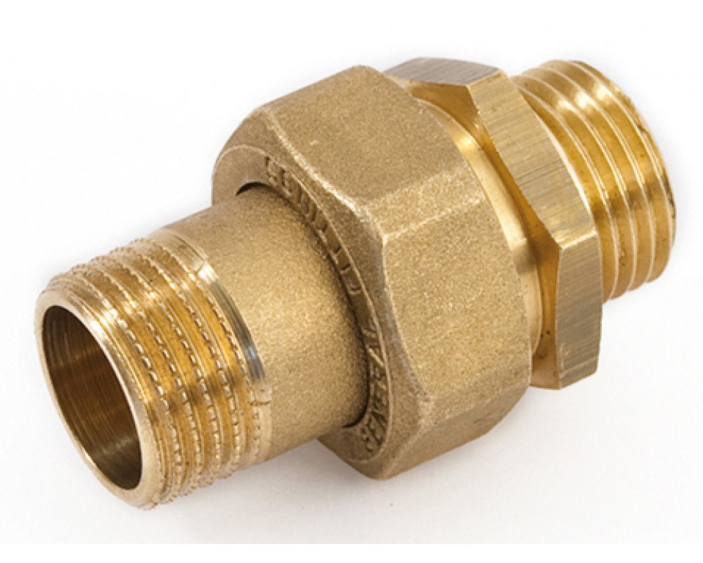 Американка ZEISSLER прямая латунная 1/2"Mx1/2"M