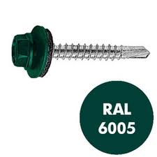 Саморез 4,8*51 RAL6005 кровельный по дереву т.зеленый