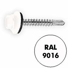 Саморез 4,8*51 RAL9016 кровельный по дереву белый