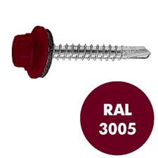 Саморез 5,5*19 RAL3005 кровельный по мет. красный