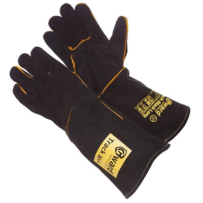 GWARD Track black краги из спилка с широким раструбом черные