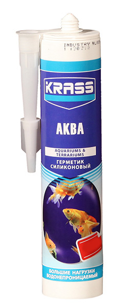 KRASS герметик силиконовый для аквариумов Черный 300 мл.