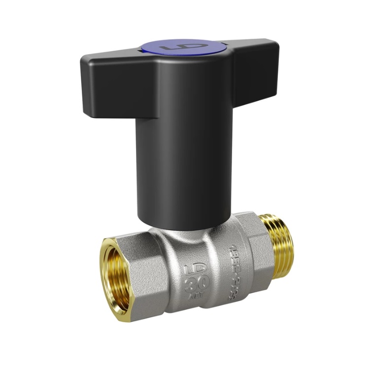 Кран шаровой LD Pride 1/2" B/Н.ТР Т-рукоятка Ду15 Ру40 (Red+Blue)
