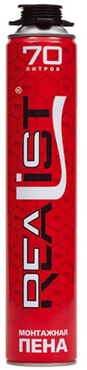 Пена монтажная REALIST PRO Red   80 л. (лето)