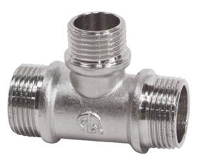 Тройник переходной 3/4"х1/2"х3/4"Н/Н/Н латунный