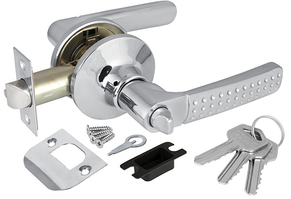 Ручка защелка DK626 CP-ET (6026 CP-E) (кл./фик.) хром (36857) (PUNTO)