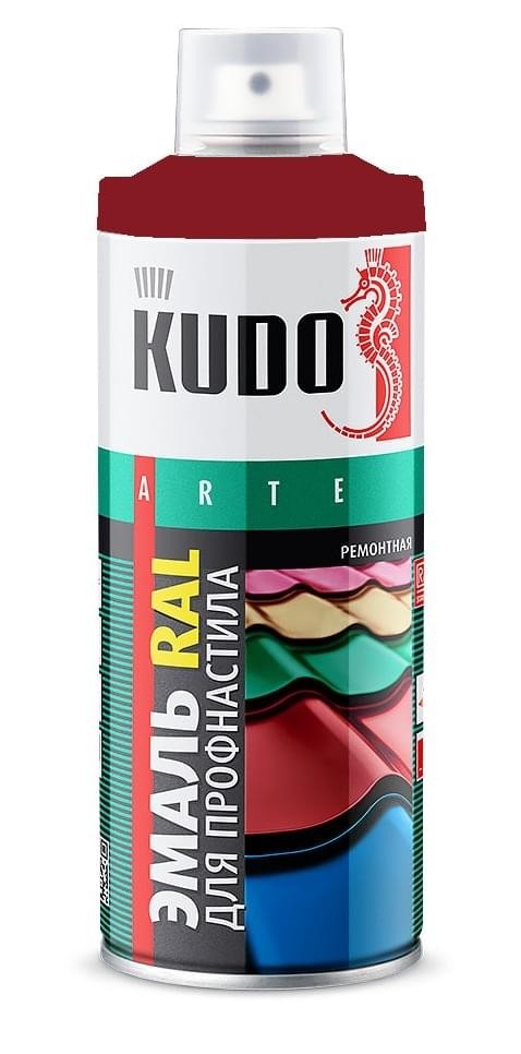 КУДО KU-03003R Эмаль аэрозольная для металлочерепицы RAL3003  ( 0,52 л ).