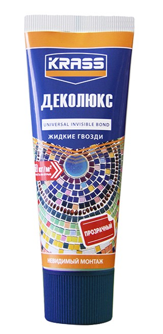 KRASS клей "делюкс" для ремонтных работ, прозрачный. 250 мл.