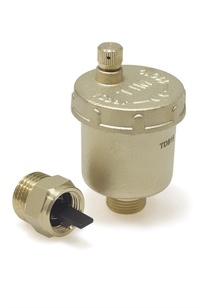Воздухоотводчик автоматический TIM 1/2" с отсек. клапаном прямой