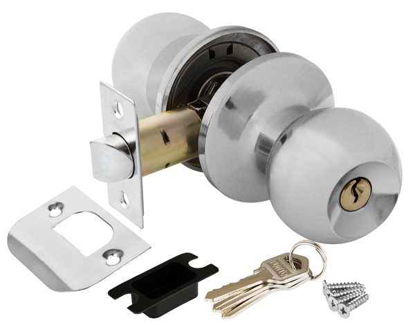 Ручка защелка DK672 CP-ET (6072 CP-E) (кл./фик.) хром (25217) (PUNTO)