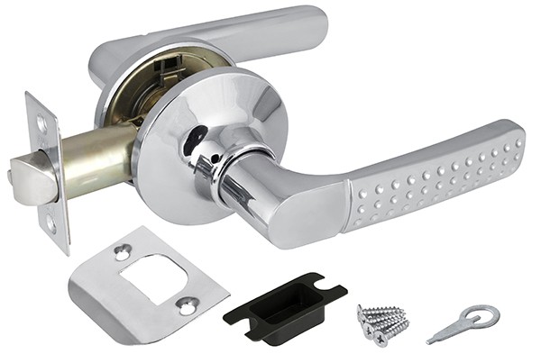 Ручка защелка DK626 CP-PS (6026 CP-P) (без фик.) хром (36847) (PUNTO)